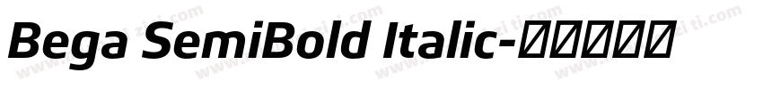 Bega SemiBold Italic字体转换